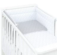 Pościel dla dzieci - MAMO-TATO 3-el dwustronna pościel dla niemowląt 100x135 do łóżeczka 60x120 Mini gwiazdki szare na bieli / mini gwiazdki białe na szarym do łóżeczka 60x120cm - miniaturka - grafika 1