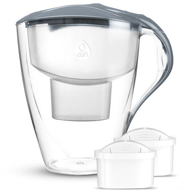 Dzbanek Dafi OMEGA stalowy 4l 2 wkłady Unimax + Butelka Dafi jeansowa 0,7