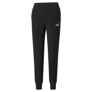 Spodnie dresowe damskie Puma ESSENTIALS+ METALLIC TR czarne 84832951-XS - Dresy damskie - miniaturka - grafika 1