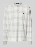 Piżamy męskie - Góra od piżamy z listwą guzikową i wyhaftowanym logo - miniaturka - grafika 1