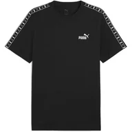 Koszulki męskie - Koszulka ESS Tape PUMA czarna - miniaturka - grafika 1