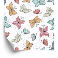 Tapety - Tapeta Dla Dzieci - Motyle I Kwiaty - miniaturka - grafika 1