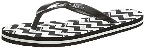 Calvin Klein, Damskie japonki, K9WK001062, czarny - Czarny Black White Pc1 - Gr. 35/36 (Herstellergröße: S)