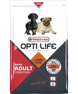 Versele-Laga Opti Life Adult Digestion Mini Lamb&Rice 2,5 kg - Sucha karma dla psów - miniaturka - grafika 1