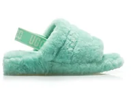 Kapcie damskie - Kapcie damskie UGG Fluff Yeah Slide 1095119-PEMR Zielony 41 - miniaturka - grafika 1