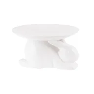 Wielkanoc - Figurka ceramiczna z paterą królik 20 x 10,5 cm biała - miniaturka - grafika 1