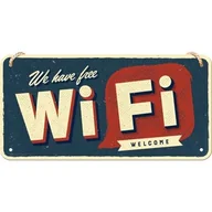 Tablice i flipcharty - Nostalgic-Art Merchandising Gmb, Tabliczka zawieszana Free WiFi - miniaturka - grafika 1