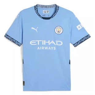Koszulka męska Puma 77507501 MCFC HOME JERSEY REPLICA Niebieska - Koszulki męskie - miniaturka - grafika 1