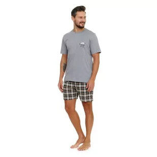 Piżama męska krótki rękaw DOCTOR NAP 5153 GREY S - Piżamy damskie - miniaturka - grafika 1