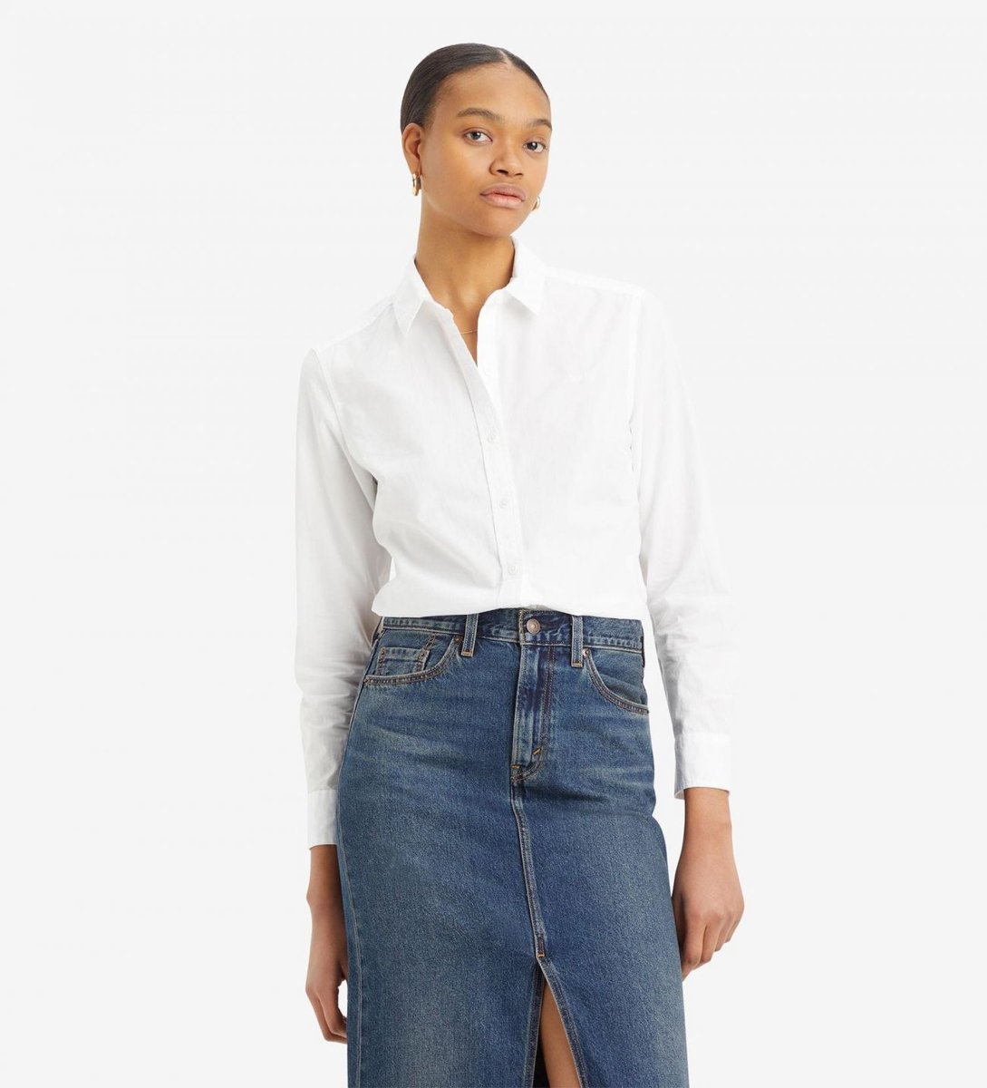 camicie donna levis 34574 0042 - bw shirt bright white