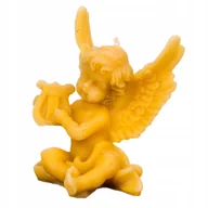 Świece - Świeca z wosku pszczelego anioł z lirą - miniaturka - grafika 1