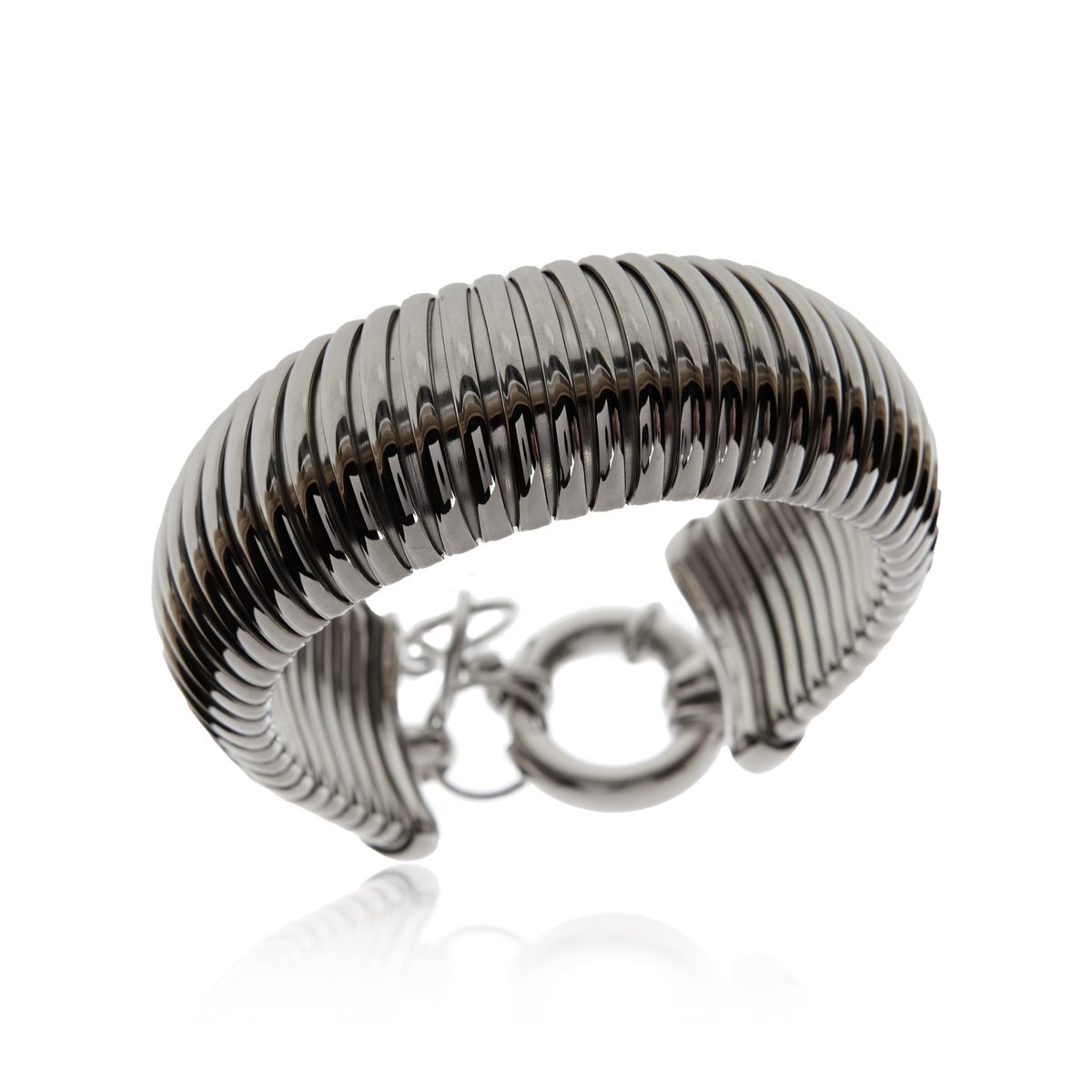 ankabizuteria.pl Oryginalna szeroka bransoleta srebrna rodowana