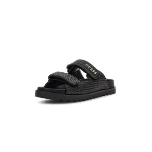 Damskie Klapki GUESS FADELIZE FLJFDEFAP19-BLACK – Czarny - Klapki i japonki damskie - miniaturka - grafika 1