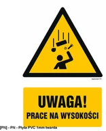 Tablice BHP - SIGNPROJECT GF079 - Uwaga! Prace na wysokości 500x750 - miniaturka - grafika 1