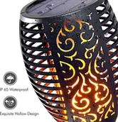 Lampy ogrodowe - Pochodnia z ciepłym efektem płomienia lampa solarn - miniaturka - grafika 1
