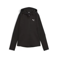 Bluzy damskie - Damska rozpinana bluza EVOSTRIPE z kapturem PUMA Black - miniaturka - grafika 1