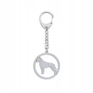 Breloki - Brelok do kluczy Amstaff Srebro 925 Biżuteria Prezent Kobieta GRAWER - miniaturka - grafika 1