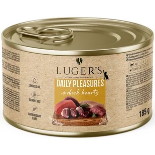 Karma dla kota LUGER'S Daily Pleasures z sercami z kaczki 185 g - Mokra karma dla kotów - miniaturka - grafika 1