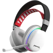 Słuchawki - Marvo MONKA HG9069W, z mikrofonem, biała, podświetlona, Tri-mode - miniaturka - grafika 1