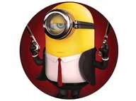 Ciasta i półprodukty do ciast - Dekoracyjny opłatek tortowy Minionki - 20 cm - miniaturka - grafika 1