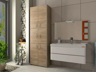 Słupek łazienkowy Adaś 6D Sonoma 56 cm - Szafki łazienkowe - miniaturka - grafika 3