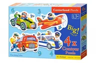 Puzzle - Castorland Puzzle konturowe 4w1, Exciting Jobs - miniaturka - grafika 1