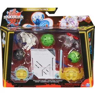 BAKUGAN 3.0 BATTLE PACK 5-PAK BRUISER OCTOGAN VENTRI HAMMERHEAD BUTTERCLAW - Figurki dla dzieci - miniaturka - grafika 1