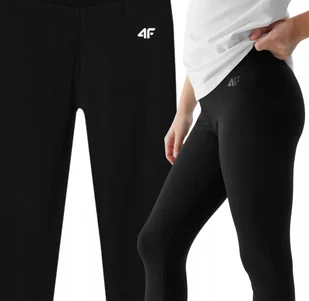 Legginsy bawełniane elastyczne dziewczęce 4F 4FJWSS24TTIGF130-20S Czarny - Legginsy Legginsy bawełniane elastyczne dziewczęce 4F 4FJWSS24TTIGF130-20S Czarny - Legginsy - miniaturka - grafika 1