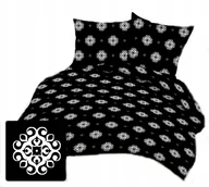Pościel - pościel kora lux 180x200 + 2 poszewki K 314 ornament biało czarny - miniaturka - grafika 1