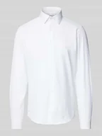 Koszule męskie - Koszula biznesowa o kroju slim fit z wyhaftowanym logo model ‘Bari’ - miniaturka - grafika 1