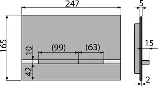 Alcaplast Stripe Przycisk WC stalowy czarny połysk STRIPE-BLACK - odbiór osobisty: Kraków, Warszawa - Przyciski spłukujące - miniaturka - grafika 1
