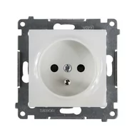 Wyłączniki światła i elektryczne - Simon Gniazdo pojedyncze 2P + Z 54 biały - miniaturka - grafika 1