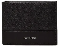 Portfele - Calvin Klein skórzany portfel męski poziomy czarny na karty i monety RFiD - miniaturka - grafika 1