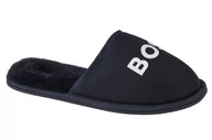 Kapcie męskie - BOSS Logo Slippers J29312-849, dla chłopca, kapcie, Granatowy - miniaturka - grafika 1