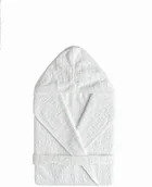 Szlafroki damskie - Sorema Szlafrok z kaptruem Gaufre White - miniaturka - grafika 1