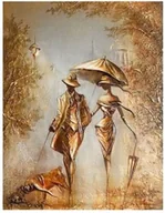 Zabawki kreatywne - DIAMENTOWA MOZAIKA KOBIETA I MĘŻCZYZNA NA SPACERZE W PARKU NOCĄ - miniaturka - grafika 1