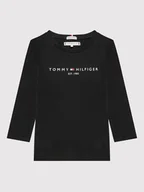 Bluzki damskie - Tommy Hilfiger Bluzka Essential KS0KS00202 D Czarny Regular Fit - miniaturka - grafika 1