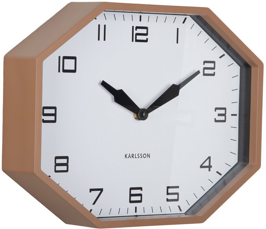 Zegar Karlsson KA6067BR brązowy 32x25 cm Factory Octagon .