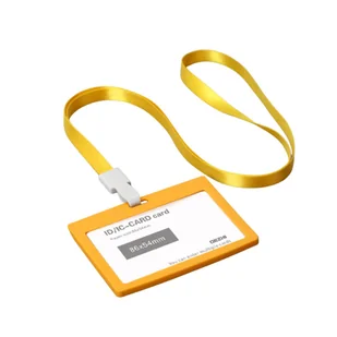 Etui na kartę ID / Identyfikator ze smyczą Reap POMARAŃCZOWY - Identyfikatory - miniaturka - grafika 1