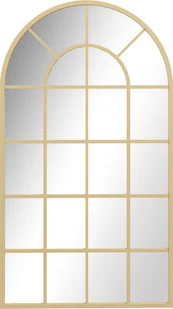HOMCOM lustro ścienne lustro do szafy 110 x 62 cm lustro dekoracyjne z metalową ramą wiszące lustro do salonu lustro do sypialni złote - Lustra - miniaturka - grafika 1