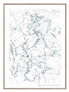 Plakaty - Mazury Kraina Wielkich Jezior Mazurskich żeglarstwo format B2 50 x 70 cm mapsbyp - miniaturka - grafika 1