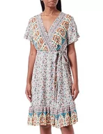 Sukienki - usha FESTIVAL Damska letnia sukienka 15926558, wełniana biel wielokolorowa, L, Wełna biała, wielokolorowa, L - miniaturka - grafika 1