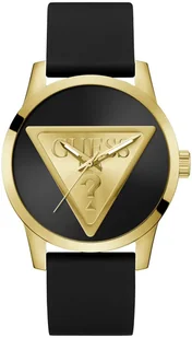 Zegarek Zegarek Guess GW0781G4 Black Silicone Strap 43mm - Zegarki męskie - miniaturka - grafika 1