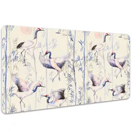 Podkładki na biurko - Mata ochronna z nadrukiem Taniec żurawi 100x50 cm, Dywanomat - miniaturka - grafika 1
