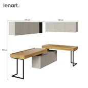 Szafy i szafki dla dzieci - Biurko z zabudową do pokoju młodzieżowego Teen Flex 17 - miniaturka - grafika 1