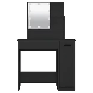 Toaletka z oświetleniem LED, czarna, 86,5x35x136 cm Lumarko! - Toaletki - miniaturka - grafika 10