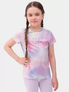 Koszulka Dziewczęca 4F T-Shirt Bawełna 122 - Koszulki dla dziewczynek - miniaturka - grafika 1