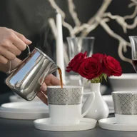 Serwisy do kawy i herbaty - Serwis kawowy porcelanowy na 6 osób SHIRO duże filiżanki - miniaturka - grafika 1