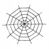 Balony i akcesoria - Dekoracja Halloween Pajęczyna Plusz150Cm Halloween - miniaturka - grafika 1