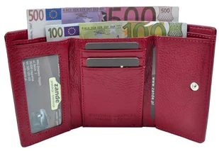 Portfel Damski Skórzany GREGORIO 12 cm Klamra Skóra Naturalna Lakierowana GF-117 CZERWONY RFID 12 x 8.5 x 2.5 [cm] - Portfele - miniaturka - grafika 5